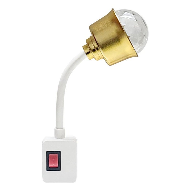 Plug-type DJ ambient light LED light converter lamp holder night light with switch, rubber-coated universal lamp head